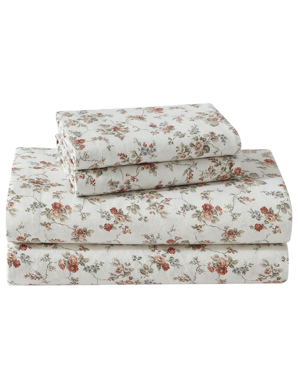 Laura Ashley Le Fleur Flannel Sheet Set In Le Fleur