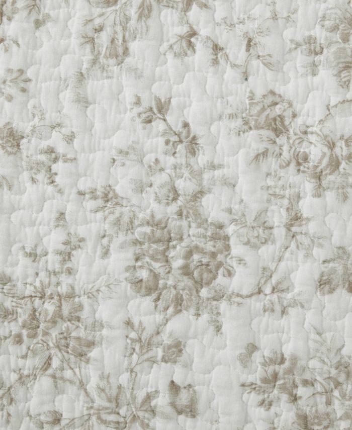 Laura Ashley Walled Garden Cotton Reversible 2Piece Quilt Set, Twin