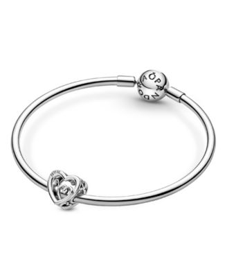 Sterling Silver Entwined Infinite Hearts Charm