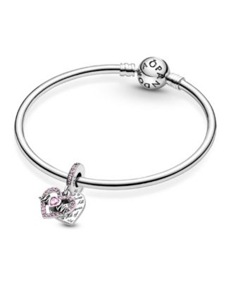 Mixed Stone Heart Mom Dangle Charm