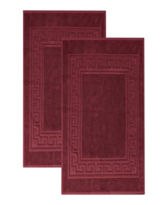 Cotton Greek Key Infinity Border 2-Pc. Bath Rug Set
