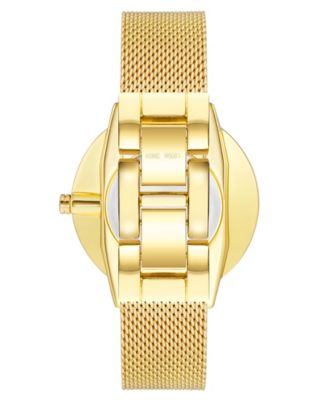Women's Quartz Gold-Tone Stainless Steel Mesh Band Watch, 40mm