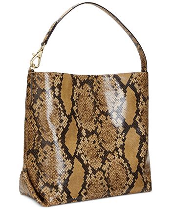 Leather sales snakeskin bag