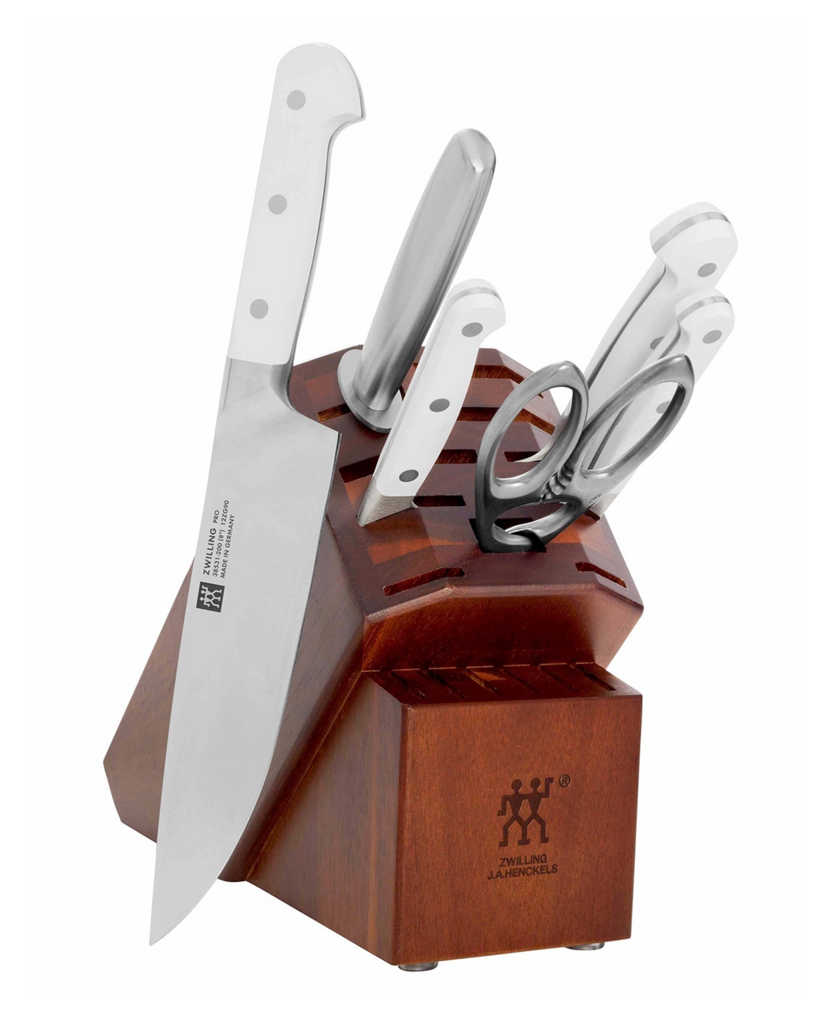 Zwilling Pro Le Blanc 7-piece Knife Block Set In White
