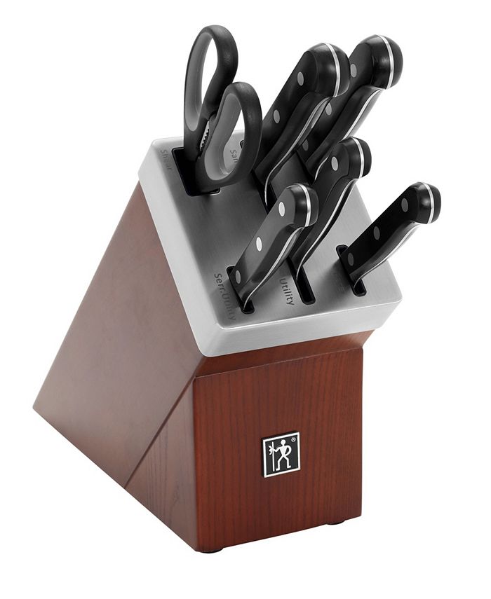 J.A. Henckels Solution 7Piece SelfSharpening Knife Block Set Macy's