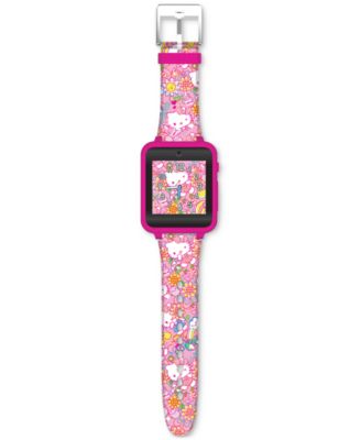 Accutime Kid's Hello Kitty Pink Silicone Strap Smart Watch