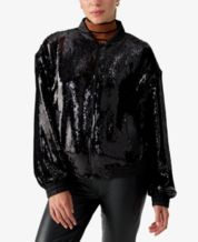 Macy's black sequin jacket sales