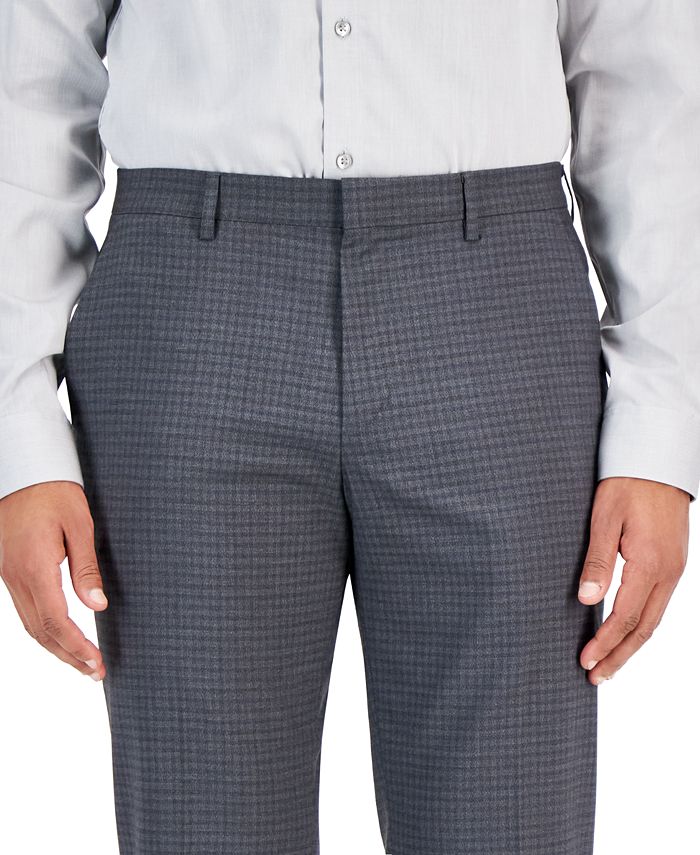 Perry Ellis Portfolio Men's SlimFit Stretch Check Dress Pants Macy's