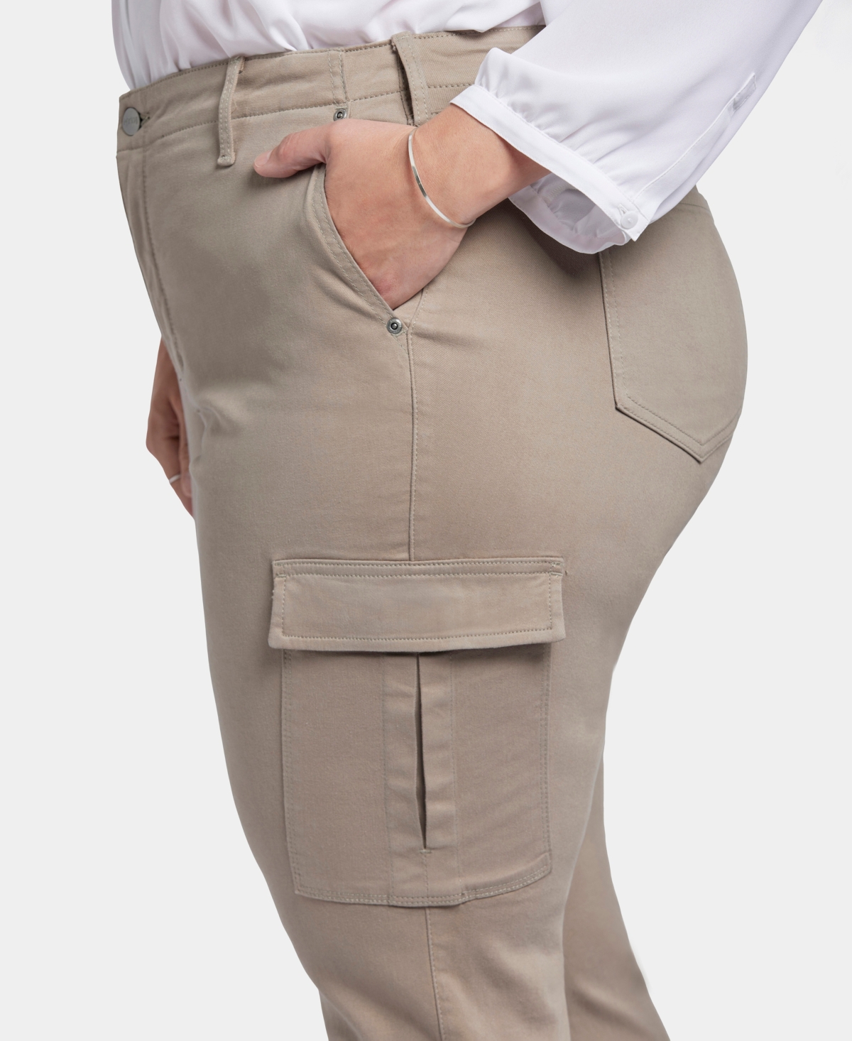 Nydj Plus Size Sheri Slim Cargo Jeans