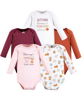 Cotton Long-Sleeve Bodysuits 5-Pack