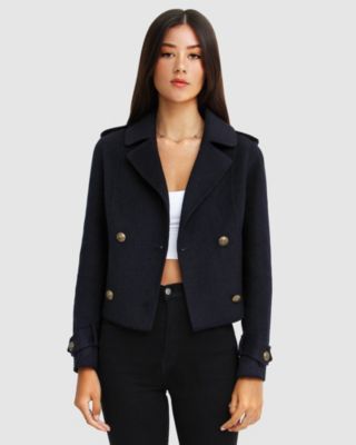 Cropped peacoat women's hotsell