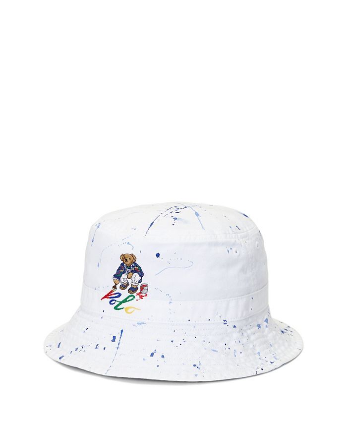 Polo Ralph Lauren Big Boys Paint Splatter Polo Bear Bucket Hat