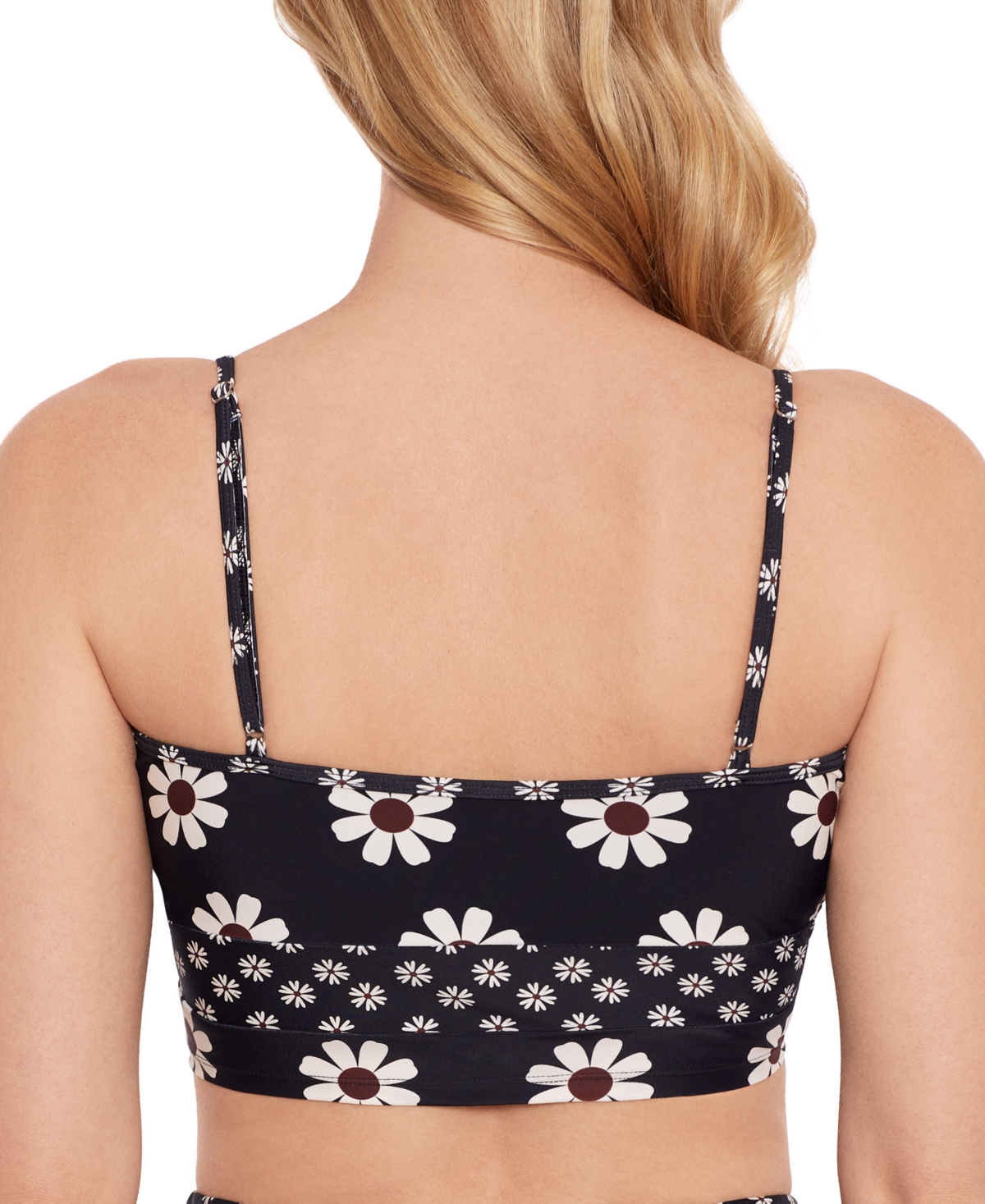 Salt + Cove Juniors' Daisy-Print Midkini Swim Top, Created for Macy's