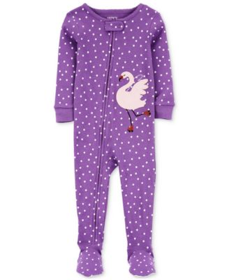Carter's - Baby Girls 1-Piece Flamingo 100% Snug-Fit Cotton Footed Pajama