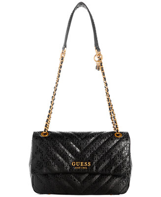 GUESS Jania Quilted Small Convertible Crossbody - Macy's