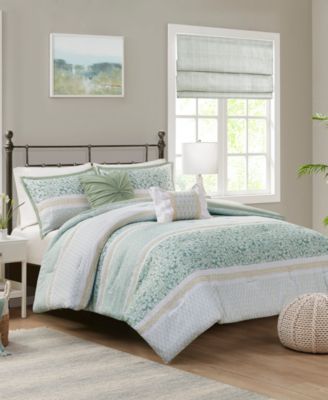 Caralie 5-Pc. Seersucker Comforter Set