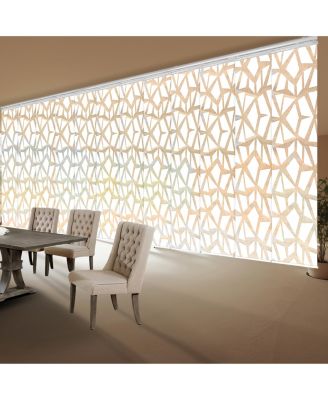 Shattered 12-Panel Blind, Double Rail White Panel Track 140-260"Wx94"H