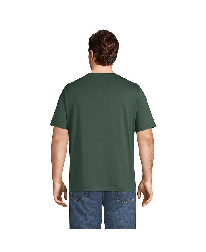 Lands' End Men's Big and Tall Super-T Short Sleeve T-Shirt with Pocket ...