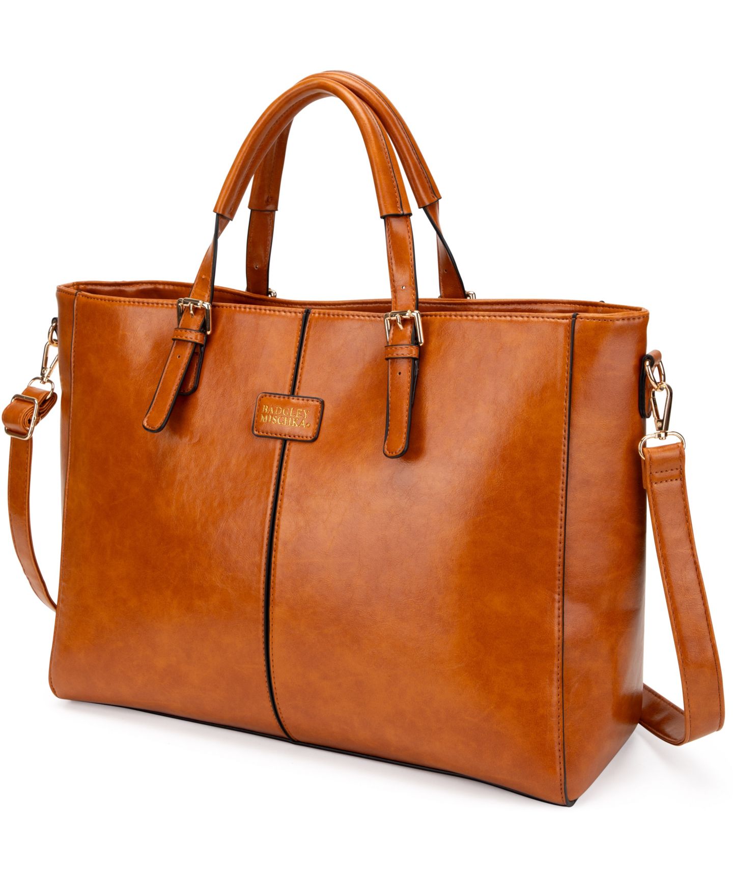Сумка Badgley Mischka Julia Faux Leather Tote, цвет: Чёрный — фото 15