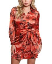 Guess red dress macys on sale