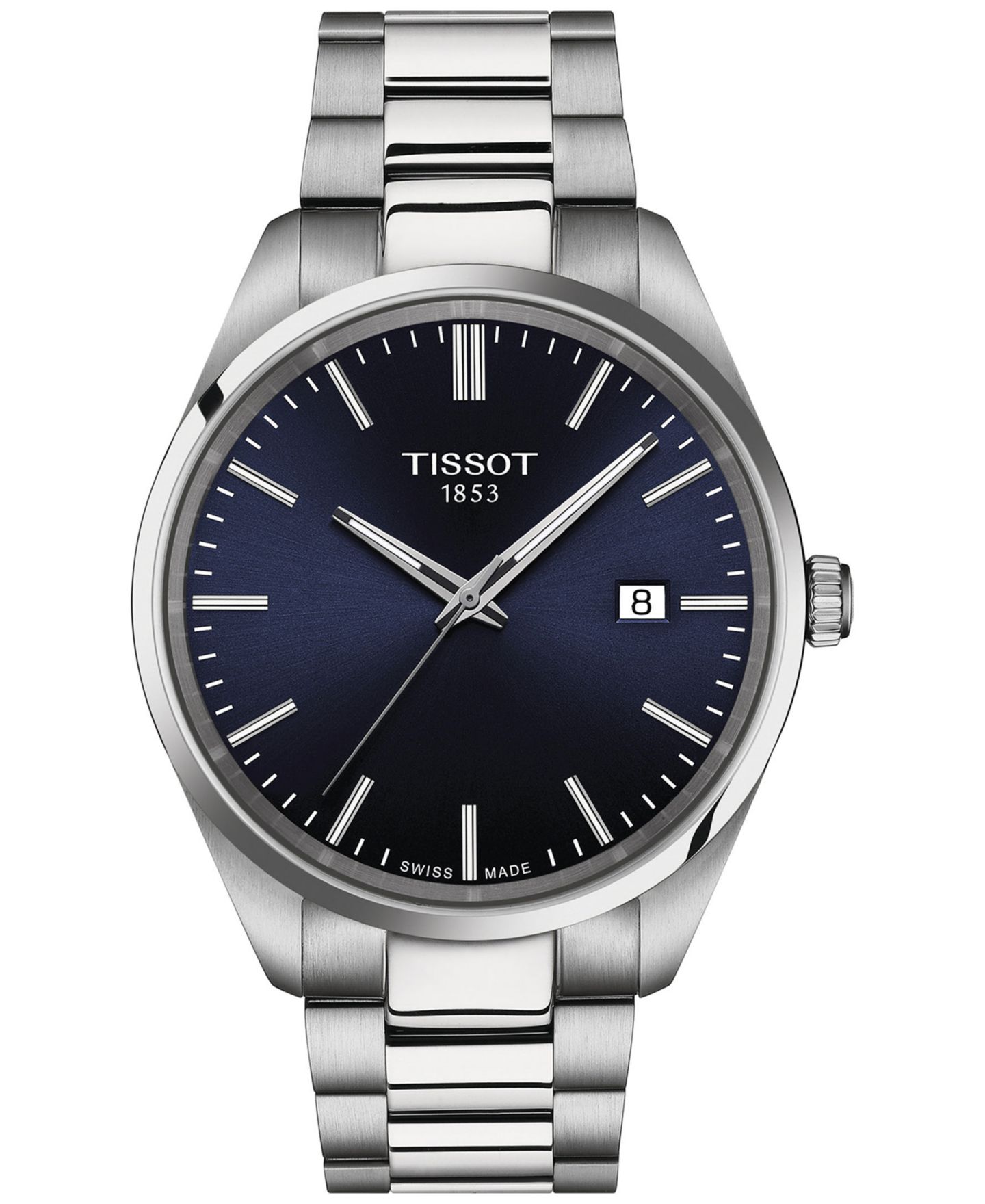 Мужские часы Tissot Swiss PR 100 на стальном браслете 40мм — фото 1