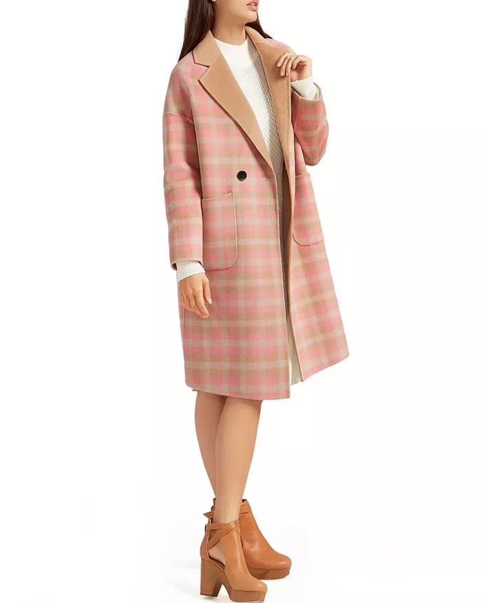 Women's Publisher Double Breasted Wool Blend Coat - thumbnail 9