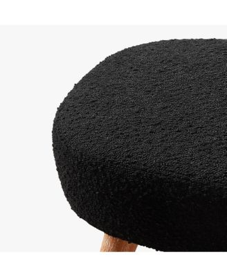 21.6" Wide Square Upholstered Cushion Ottoman Foot Stool