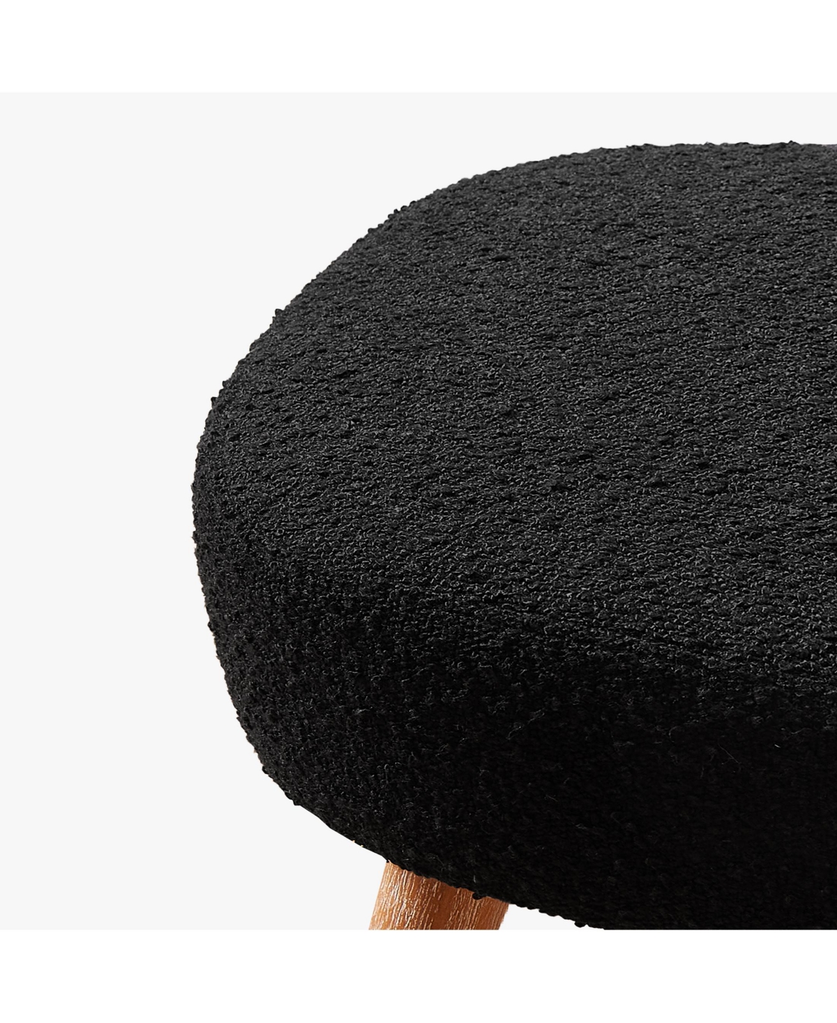 21.6" Wide Square Upholstered Cushion Ottoman Foot Stool