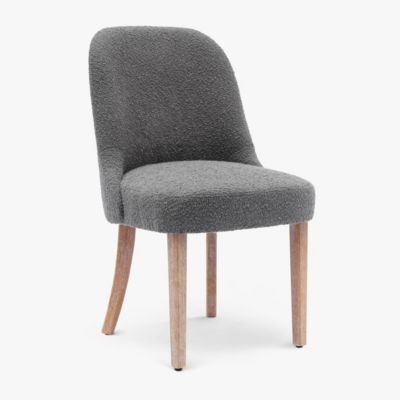 Mid-Century Modern Upholstered Boucle Dining Chair