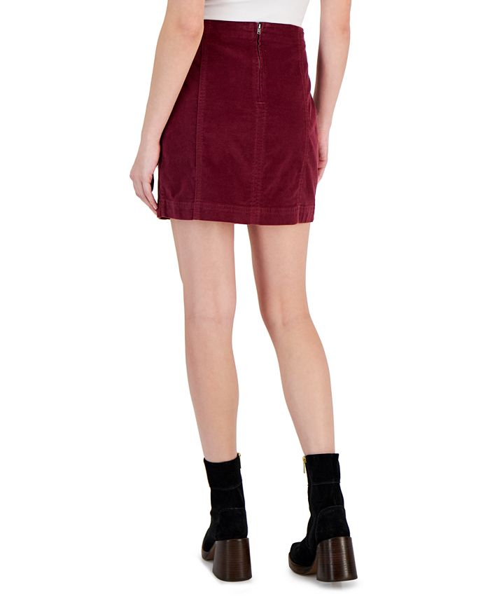 Tinseltown Women's Solid Unlined Velvet Seamed Mini Skirt Macy's