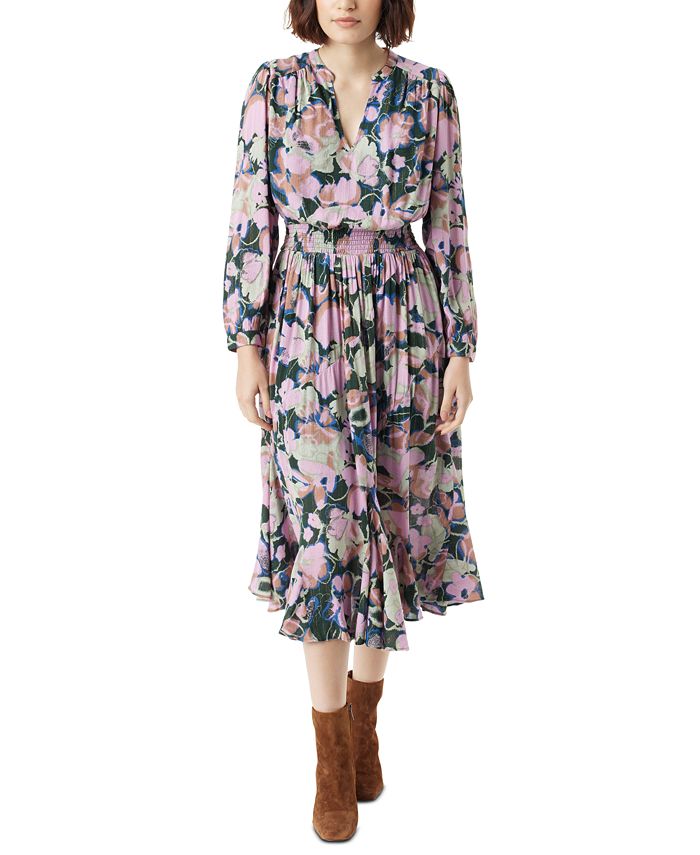 Sam Edelman Women's Izzie Blouson-Sleeve Midi Dress - Macy's