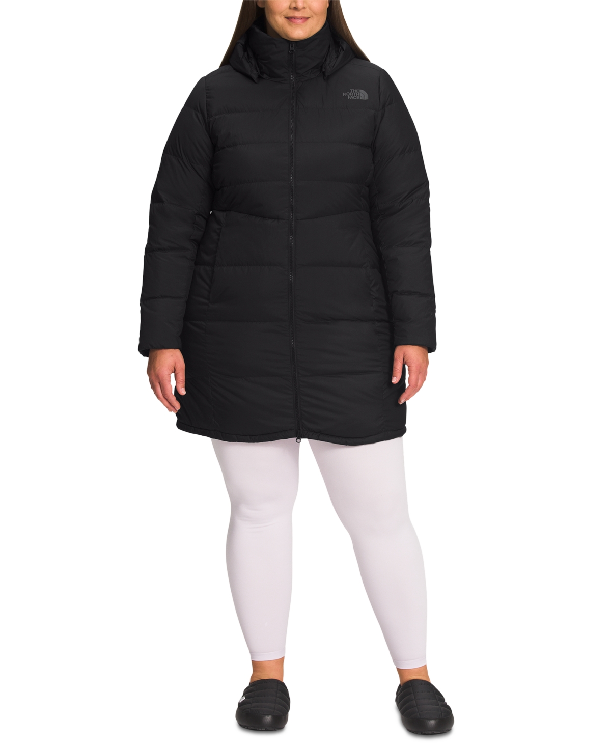 The North Face Metropolis Water Repellent 550 Fill Power Down Hooded Parka In Tnf Black