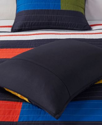 Morris Stripe Printed 3 Piece Quilt Set, Full/Queen