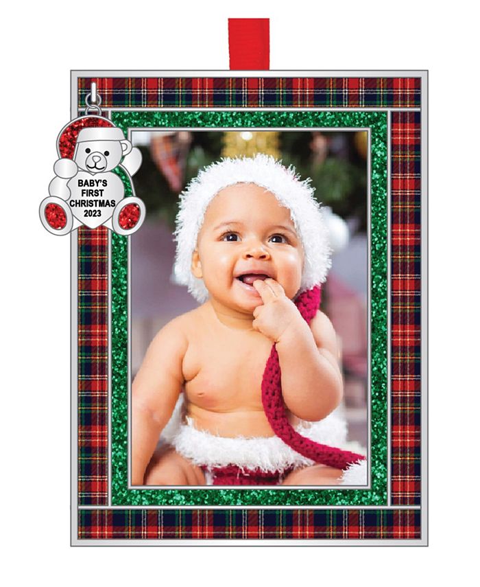 Baby's first christmas frame ornament on sale