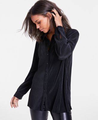 Bar III - Women's Crinkled Shirt, Created for Macy's