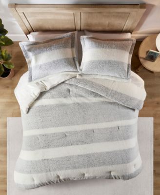 Hollis Sherpa 3-Piece Comforter Set, Full/Queen