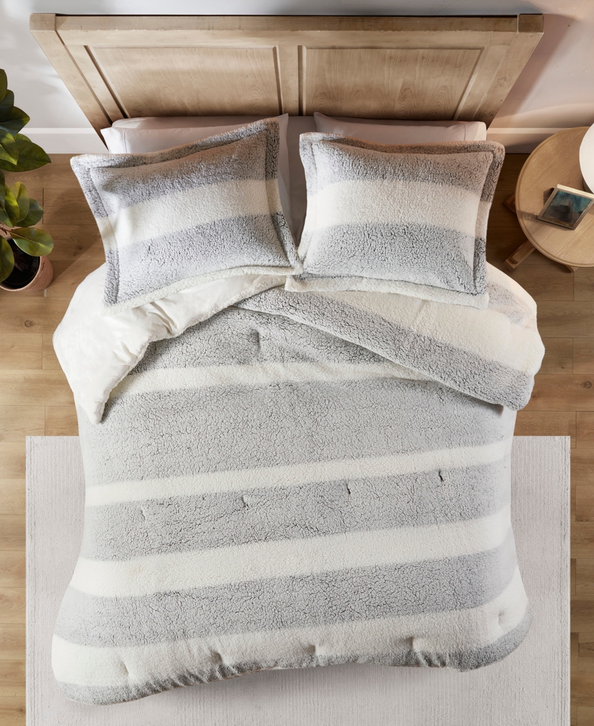 Madison Park Hollis Sherpa 3-piece Comforter Set, Full/queen In Multi