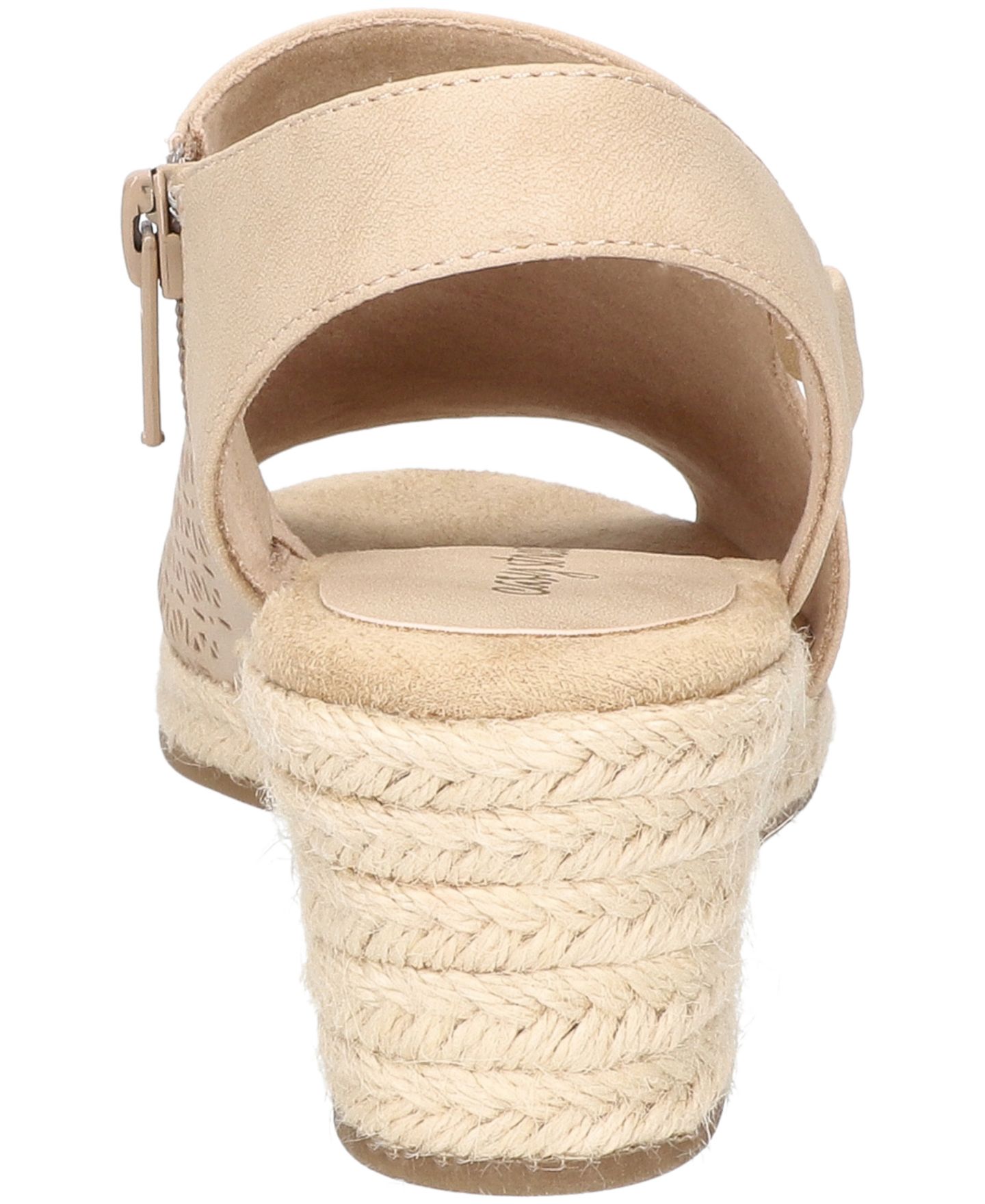 Женские сандалии Easy Street Serena Zip Espadrille Wedge, цвет: Песочный — фото 3