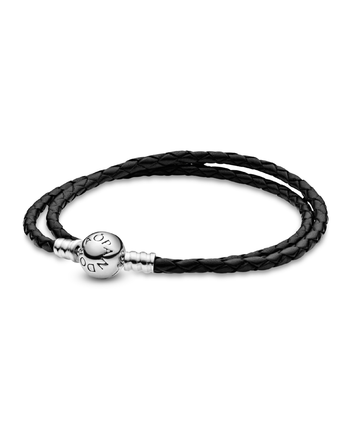 Moments Sterling Silver Double Leather Bracelet - Leather