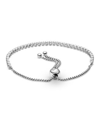 Cubic Zirconia Sparkling Slider Tennis Bracelet