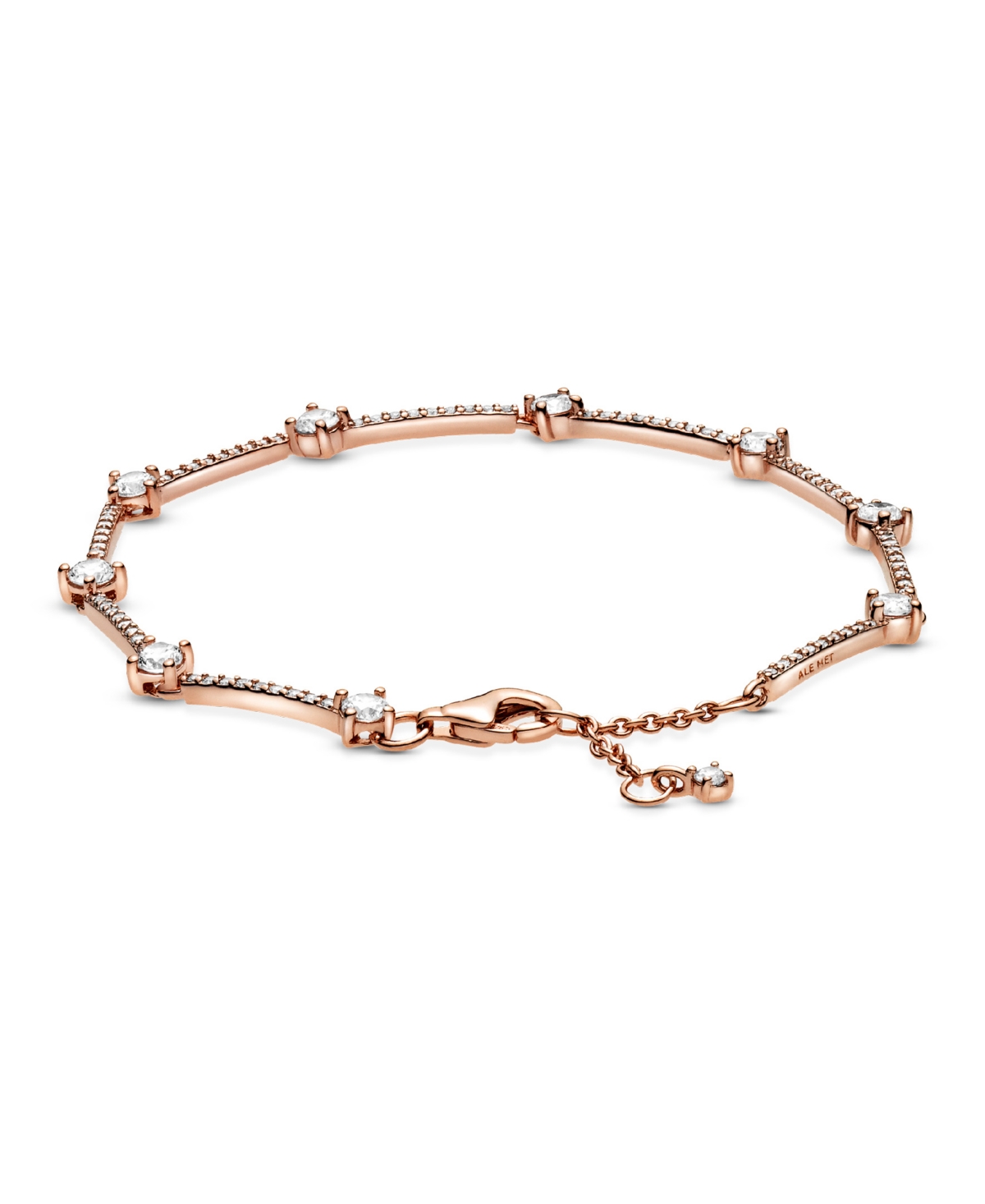 PANDORA CUBIC ZIRCONIA SPARKLING PAVE BARS BRACELET 