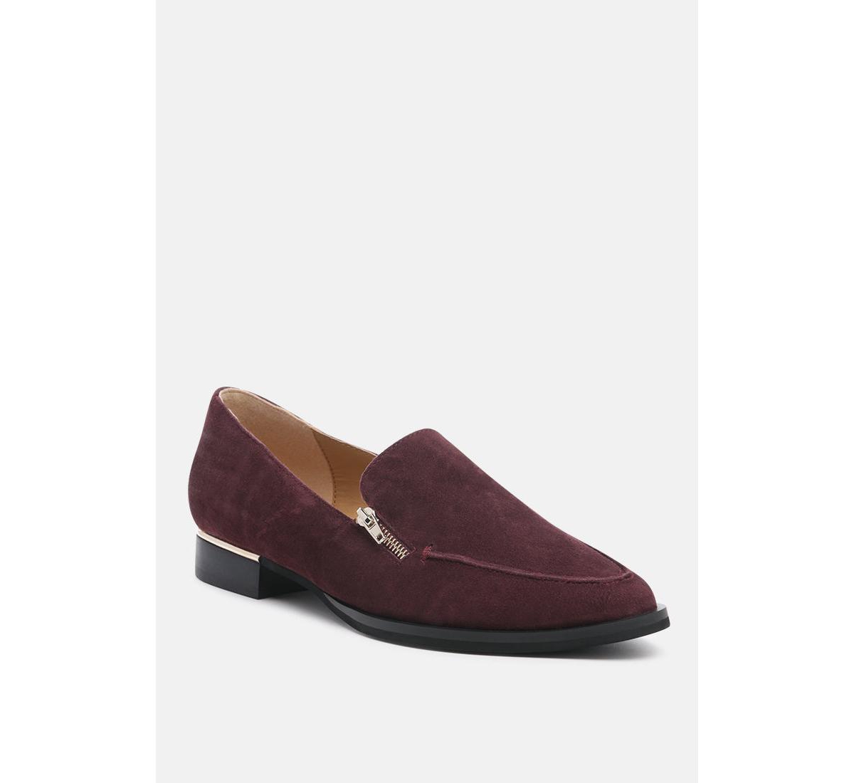 Sara Womens Suede Slip-on Loafers