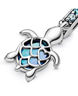 Crystals Murano Glass Sea Turtle Dangle Charm