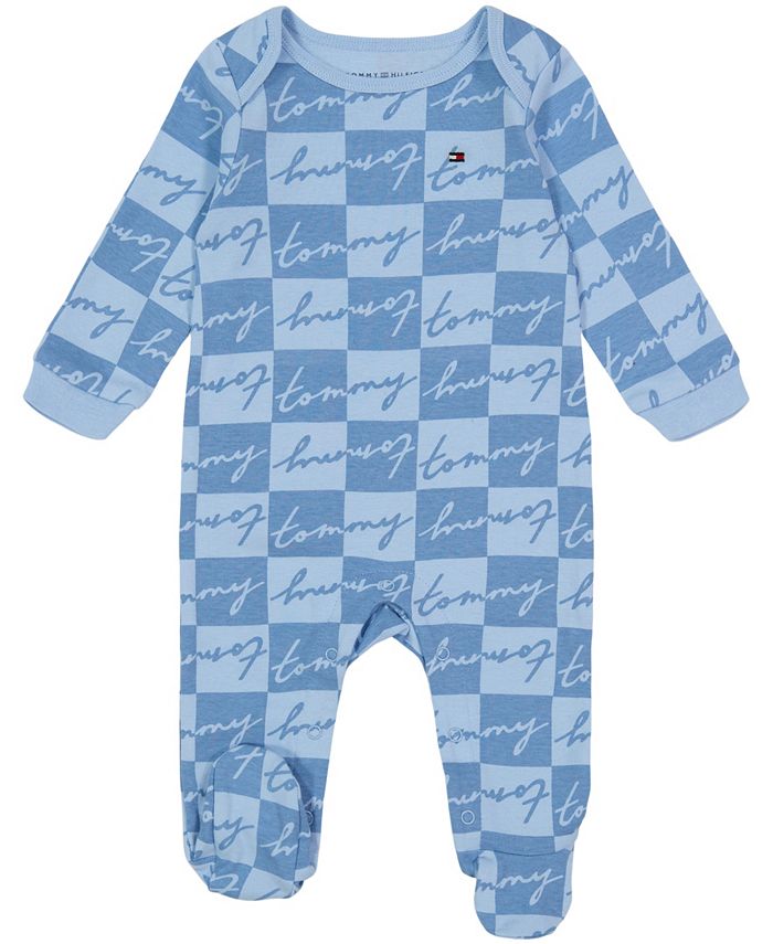 Tommy Hilfiger Baby Boys Logo Print Footed Coverall - Macy's