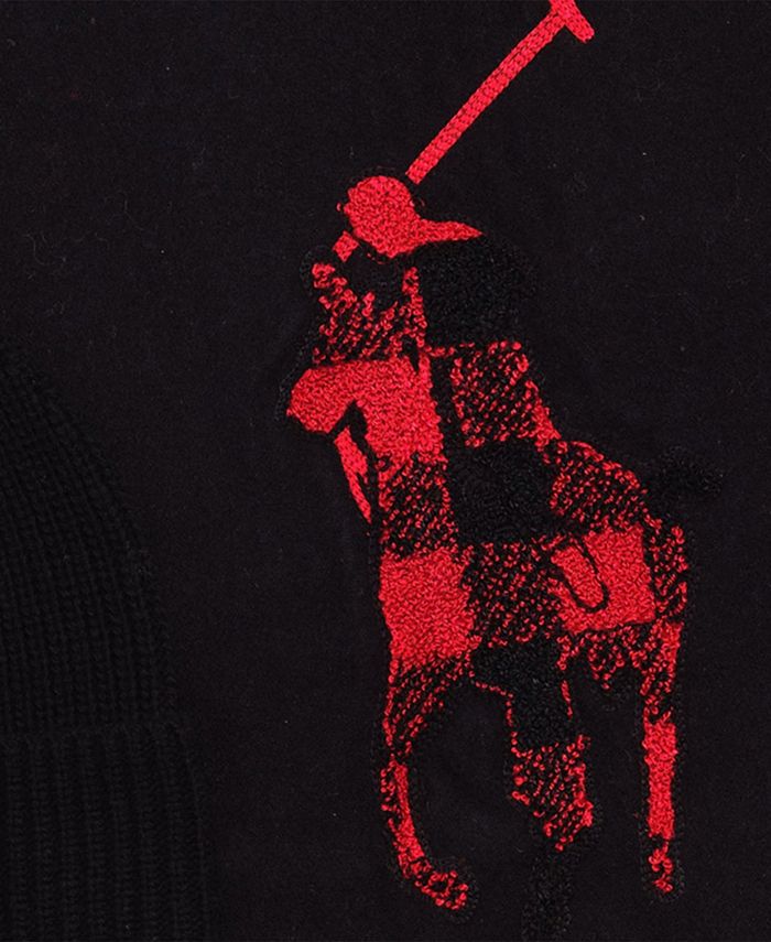 Polo Ralph Lauren Men's Buffalo Plaid Player Hat and Scarf Gift Set, 2 Piece Macy's