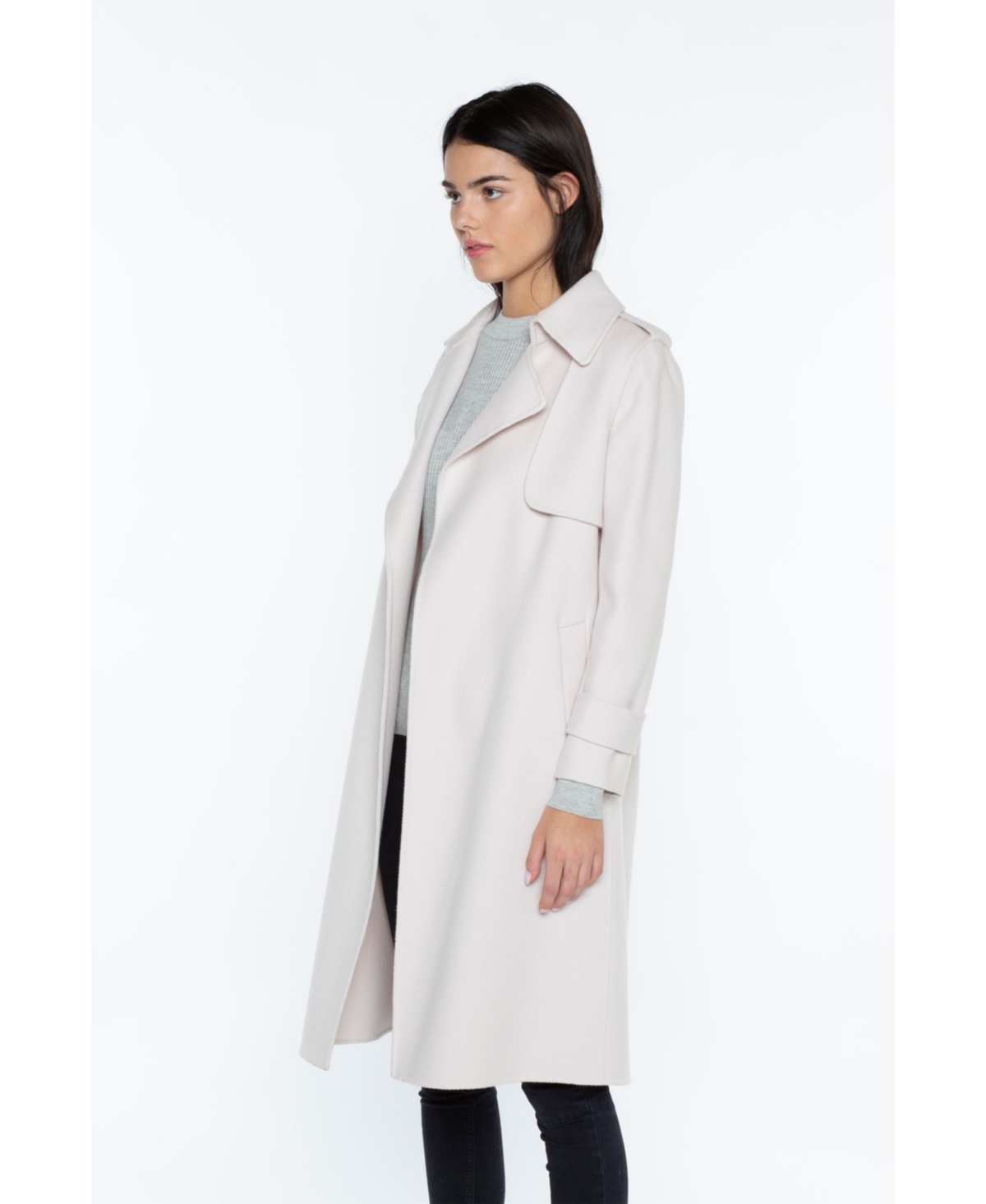 Jennie Liu Women's Cashmere Wool Double-faced Overcoat