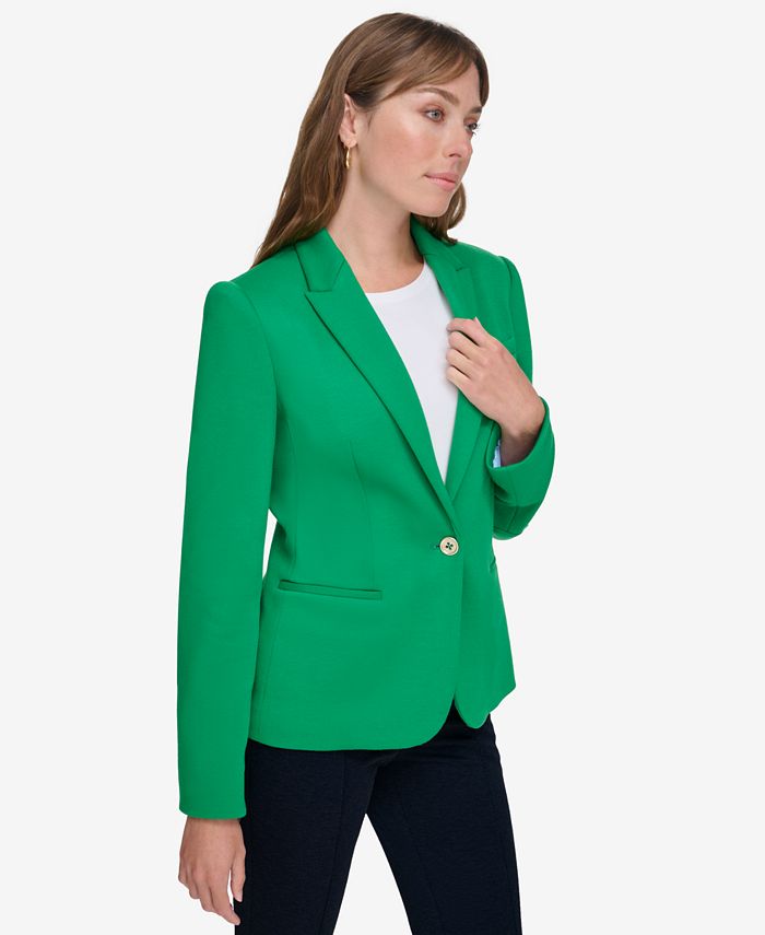Tommy Hilfiger Women's Notched-Collar One-Button Blazer - Macy's