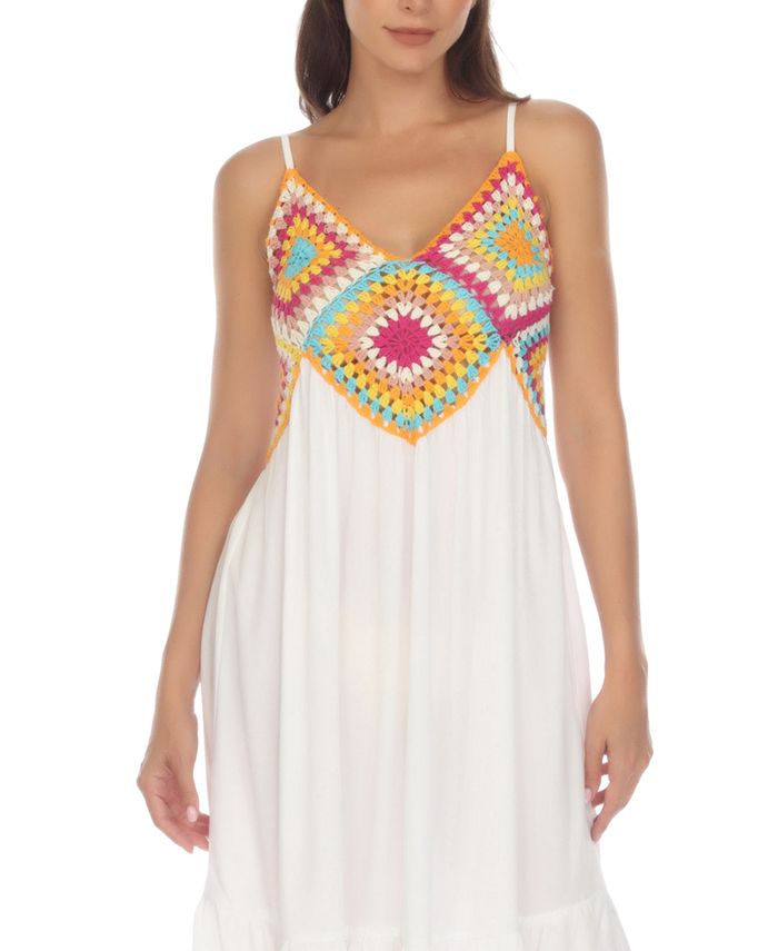 Raviya Women's CrochetBodice Midi Dress CoverUp Macy's