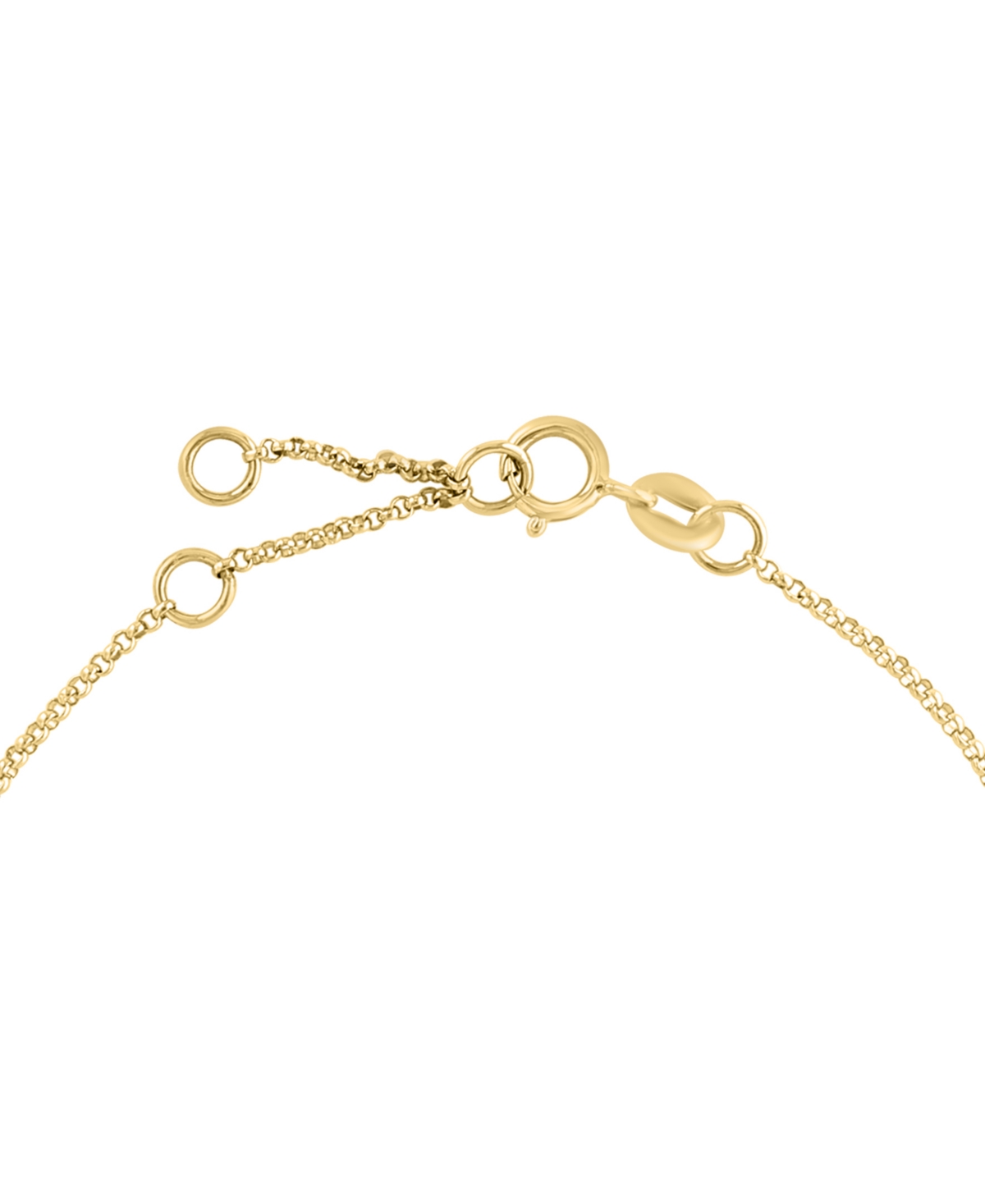 Effy Onyx & Diamond (1/10 ct. t.w.) Heart Halo Bracelet in 14k Gold - 14K Gold