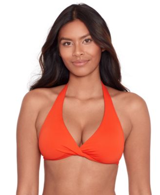 Lauren Ralph Lauren - Women's Twist-Front Halter Bikini Top